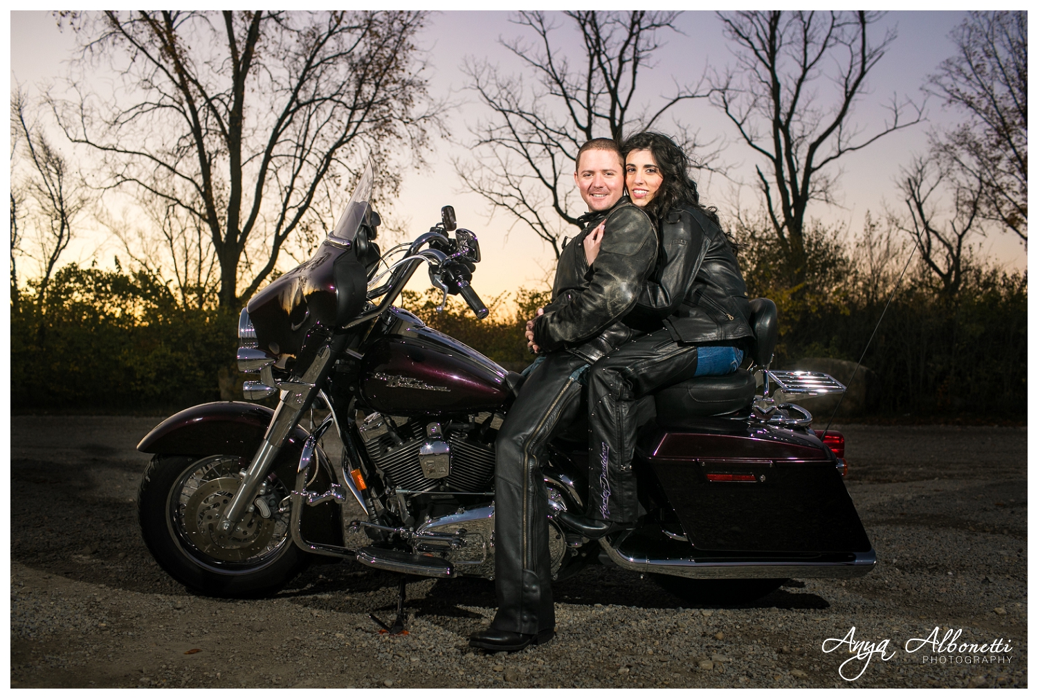 Motorcycle Engagement Photography | Harley Davidson